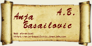 Anja Basailović vizit kartica
